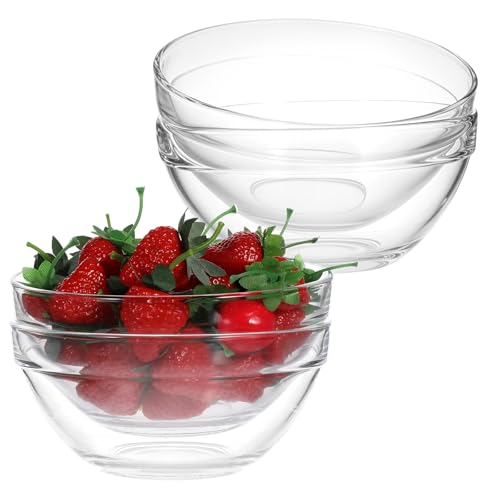 MSHHDK 3pcs Tempered Glass Prep Bowls Glass Bowl Set 6.7 Inch Salad Bowls by MSHHDK - Used condition - Image 7