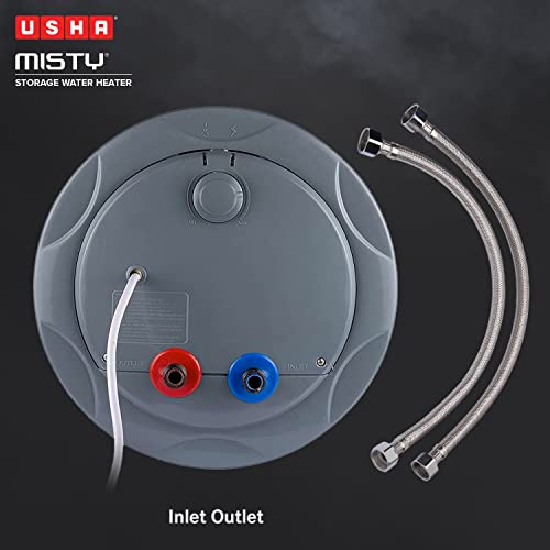 Usha Misty 6 Ltr 2000-Watt 5 Star Storage Water Heater (Grey Magnolia)