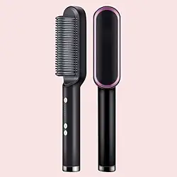 Genérico Escova Alisadora 3 em 1 - PTC - Escova - Chapinha - 2.54 cm