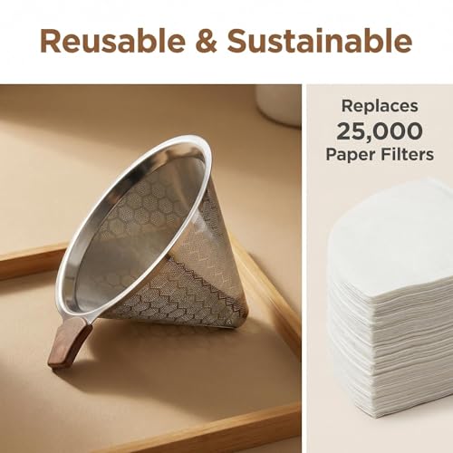 Upgrade Reusable Pour Over Coffee Filter