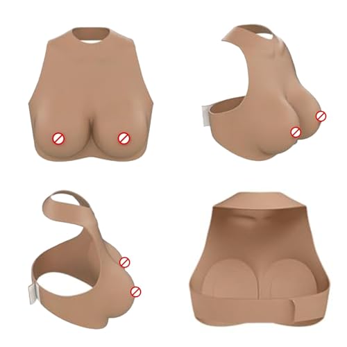 Image of Silicone Breasts Forms, Silicone Fake Breastplate B-G CUP Silicone Filled Fake Boobs for Crossdressers Drag Queen