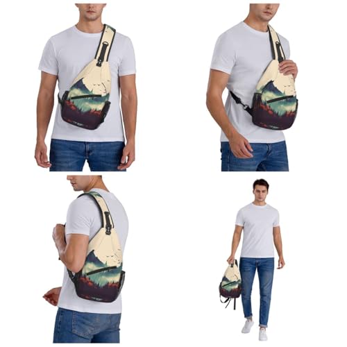 Morrales Sling Bag para Hombre y Mujer Negro miniatura 6