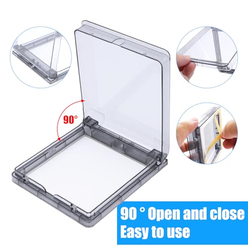 WYYFXY® 4 Stück Schalter Abdeckung Selbstklebend Steckdosen Abdeckung Typ 86 Lichtschalter Abdeckunge Wasserdicht Steckdosenschutz für Badezimmer, Küche, Zuhause, Draußen