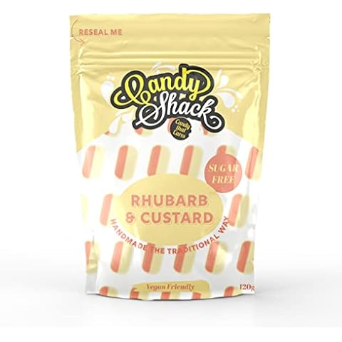 Candy Shack Sugar Free Rhubarb and Custard 120 Grams Cover