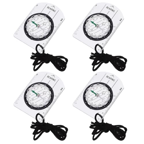 Set de 4 brújulas portátiles para camping y navegación miniatura 1