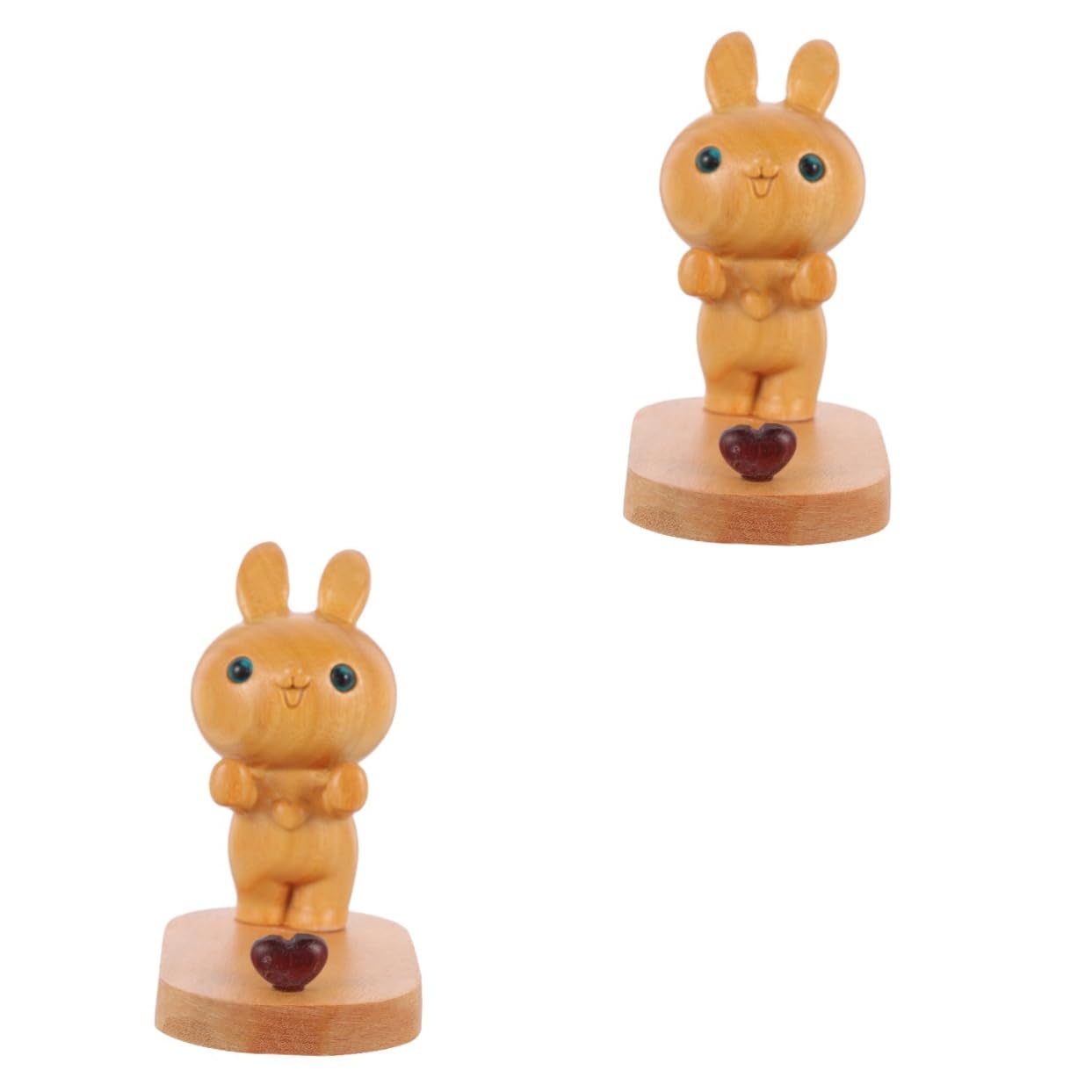 OSALADI 2pièces Support De Téléphone Bois Forme De Lapin Support De Bureau Pratique pour Smartphone Accessoire Décoratif Adorable pour Regarder des Films Et Passer des Appels Vidéo