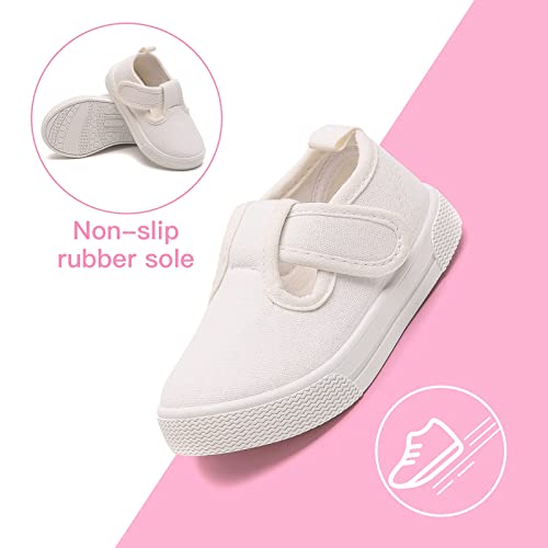 Gengasun Toddler Girls Boys T-Strap Canvas Sneakers For Little Kids Classical Comfortable Mary Jane Cotton Flats thumb #1