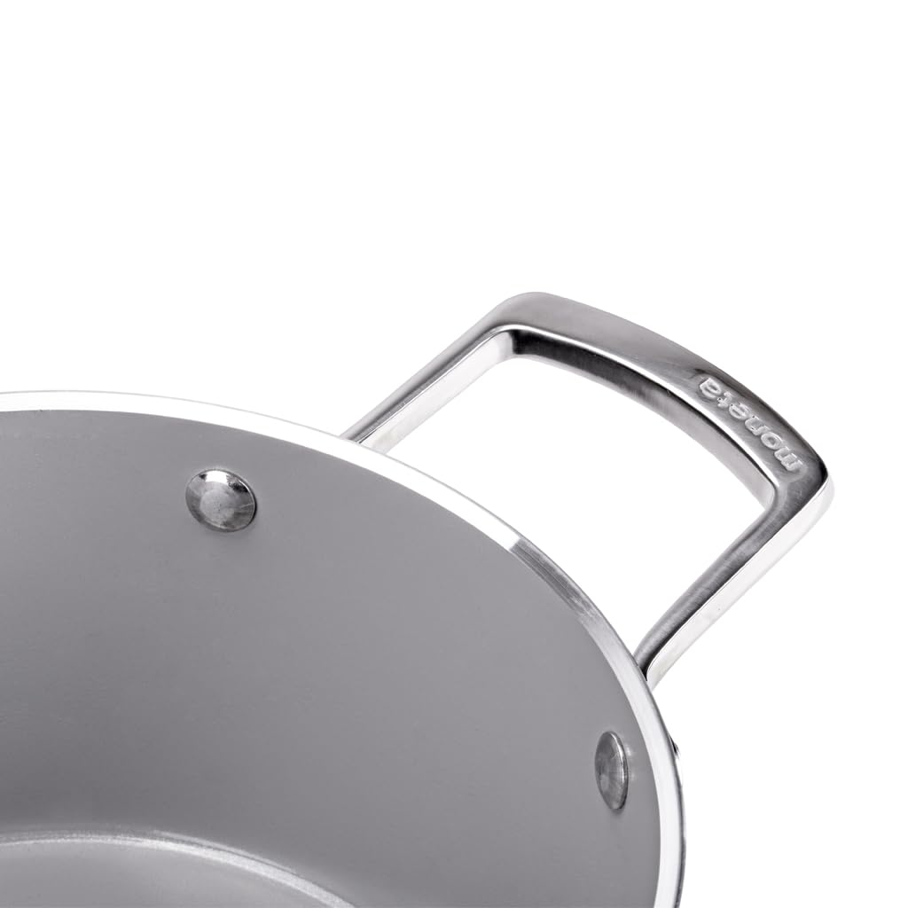 Moneta Armonia Finegres tegame 2m 28cm con coperchio, rivestimento naturale FineGres (NO PFAS), anche per induzione. 100% Made in Italy.