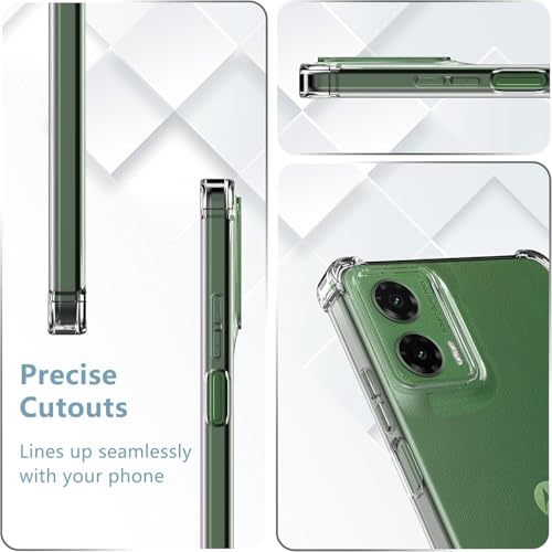 Image of REALCASE Silicone Moto G35 5G Back Cover Case, Scratch Resistant Protective Crystal Clear Transparent Shock Proof Bumper Back Cover Case for Moto G35 5G