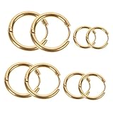 LIGIGWASH 4 pares Pendientes Aros de Acero Inoxidable para Mujer de Diseño Clásico Ligero y Versátil para Oficina Fiesta y Diario