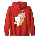 Photo Gallery gelato kawaii kitty felpa con cappuccio Photo Gallery gelato kawaii kitty felpa con cappuccio