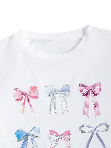 Girl's Number Print Graphic Tees Short Sleeve Crewneck Jersey Shirts Summer T Shirts Cute Tops4