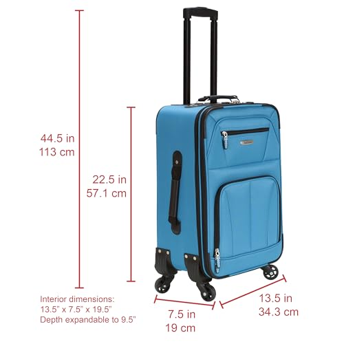 Image of Rockland Synthetic Turquoise Carry-On (F2281 Turquoise)