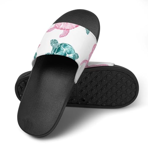 Mutated Turtles Shower Slippers for Women Men Casual Non-Slip Slide Sandals Beach Bathroom Shoes4
