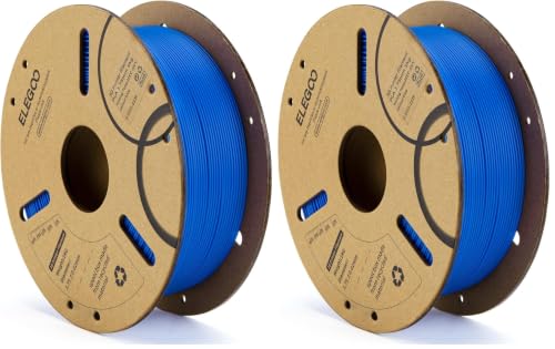 Image of ELEGOO PLA Filament 1.75mm Dark Blue 1KG, 3D Printer Filament Dimensional Accuracy + /- 0.02mm, 1kg Cardboard Spool(2.2lbs) 3D Printing Filament Fits for Most FDM 3D Printers (Pack of 2)