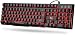 Produktbild Rii RK100 - Einsteiger Gaming Tastatur mit farbiger Hintergrundbeleuchtung - angenehmer Tastenanschlag - schwarz - deutsches QWERTZ Layout - Windows und XBOX One Support