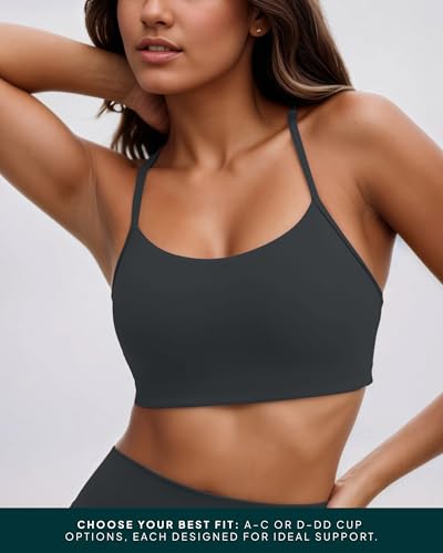 Image of PAVOI ACTIVE Yoga Racerback Bras for Women - Buttery Soft Low Support Scoop Neck Y-Back Thin Strap Sports Bra - FlexFlow