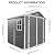 6x6 FT Outdoor Storage Resin Shed with Floor,Waterproof Plastic Garden Bike Shed with Lockable Door, Sloped Roof, Vents & Windows, Easy Assembly Tool Shed for Lawn, Backyard, Patio, Grey