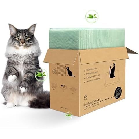 OYY 45PCS Super Absorbent Cat Pee Pads Cover