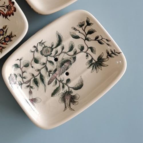 Porte-savonnette égouttoir blanc céramique salle de bain design