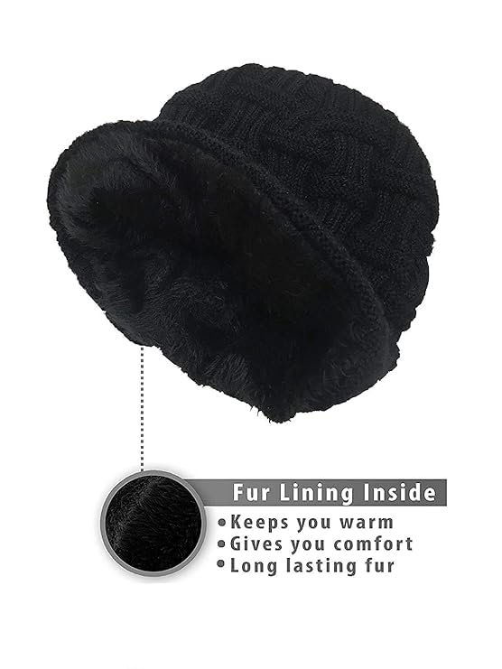 SAMEILI Beanie Cap for Unisex Skull Slouchy Winter Woolen cap 2