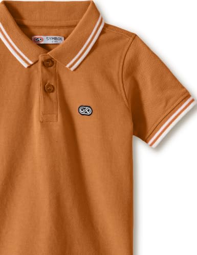 Image of Amazon Brand - Symbol Boys Cotton Rich Solid Polo Tshirt | Collar Tshirts | Half Sleeves | Plain-Regular Fit