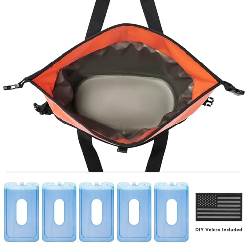 Image of Vogano 40 Can Soft Cooler Bag - Insulated Leak-Proof Large Cooler Bag with Roll-Top Waterproof Seal | Portable Ice Chest for Camping, Beach, Travel, Picnics | 24HR Cold Retention