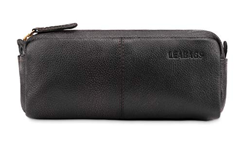 Image of LEABAGS Fort Wayne Genuine Buffalo Leather Pencil case I Vintage Pen Holder I Small Pencil case, Merlot, One Size, Casual