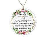 WolfeDesignPDD G-Ma Noun Ornament - Christmas & Mother's Day Keepsake - G-Ma Gift Printed on Both Sides