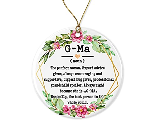 WolfeDesignPDD G-Ma Noun Ornament - Christmas & Mother's Day Keepsake - G-Ma Gift Printed on Both...
