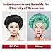 ZHENSILK 2Pcs Silk Bonnet for Sleeping, Satin Hair Bonnets, Soft Elastic Band Silk Sleep Cap, Hair Wrap for Women (Black Green)