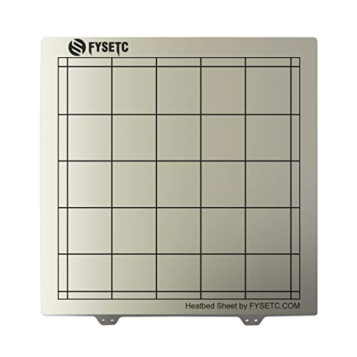 FYSETC 3D Printing 2 in 1 Bed Steel Spring Sheet 310x310mm/12.2x12.2 inch Only Build Plate with PEI No Magnetic Base Surface Platform for CR-10/10S Pro CR-X LK1/ PRO LK5 PRO MP Maker Pro Hotbed Parts