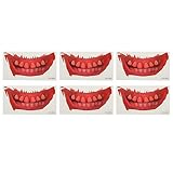 Autocollants de Tatouage de Bouche d'Halloween, Autocollants de Tatouage de Lèvres Faciles à Utiliser Imperméables pour la Peinture de Bricolage pour Noël (WM-L-ZB009)