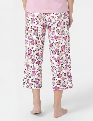 Image of HUE Women's Summer Vacation Pajama Separates, Soft, Whimsical Print Pjs with Tropical Beach Themes, Flip Flops, Cocktails