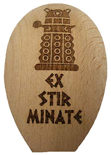 FastCraft DALEK DOCTOR WHO INSPIRED WOODEN BAKING SPOON WOOD KITCHEN COOKING PRESENT GIFT DR WHO FAN WHOVIAN LASER ENGRAVED