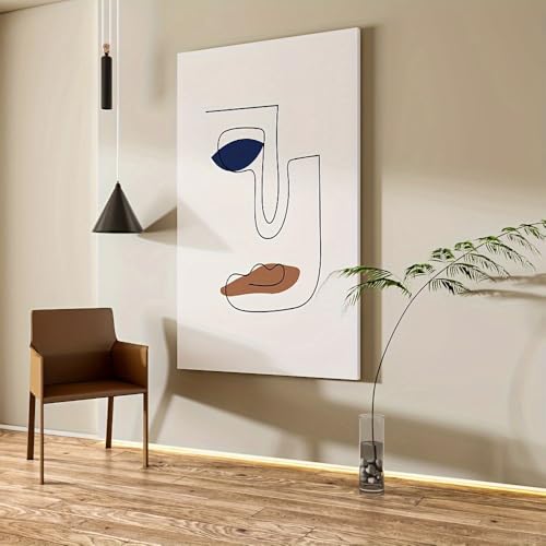 Tableau abstrait moderne 50x70 cm toile minimaliste salon - 2