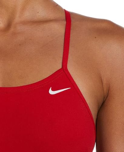 Nike Hydrastrong Solid Lace Up Tie Back One Piece (30, University Red) #TOP2