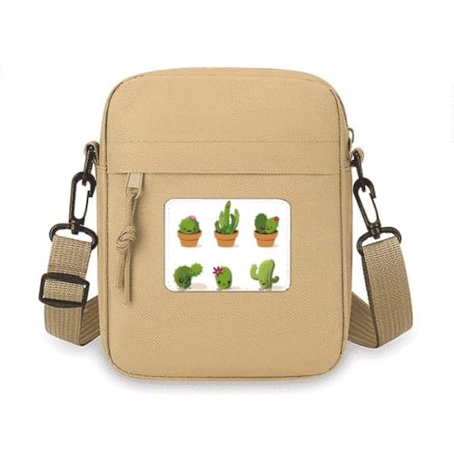Petit sac à main téléphone portable imprimé plantes succulentes et pochette compacte femme