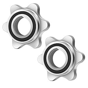 Lamoutor 2/4Pcs Anti-Slip Hex Nut 25mm Spin-Lock Collar Screw for Barbell Dumbbell Weight Lifting