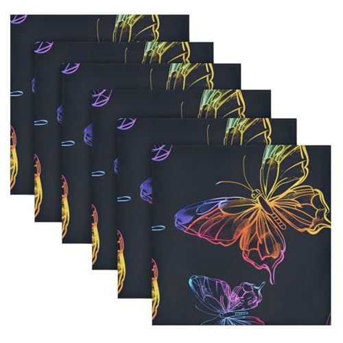Servilletas de tela multicolor set de 6 de 20 x 20 pulgadas miniatura 2