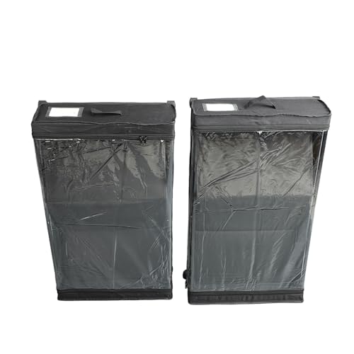 Cajón bajo cama robusto con ruedas y protección textil negra 8