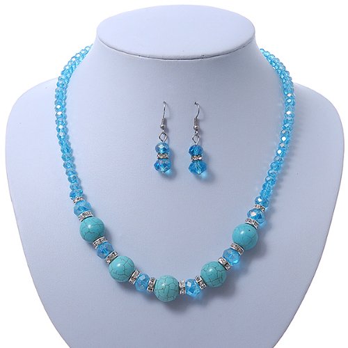 Collar de cuentas de cristal antialérgico para piel sensible 2
