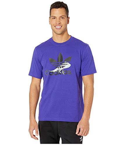 adidas Originals Men's Adidas T-Shirt Logo, Purple, S