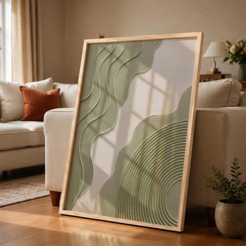 Image of kotart Decorative Modern Wall Art Painting With Frame | Modern Painting For Living Room Bed Room Hotel Wall Decor Digital Reprint (13X17 inch)