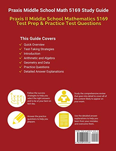 image for Test Prep Books Praxis Middle School Math 5169 Study Guide: Praxis II 