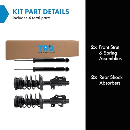 Image of TRQ Front and Rear Complete Strut Assembly & Shock Absorber Kit Complete Strut & Coil Spring Assembly Compatible with 2016-2022 Chevrolet Camaro