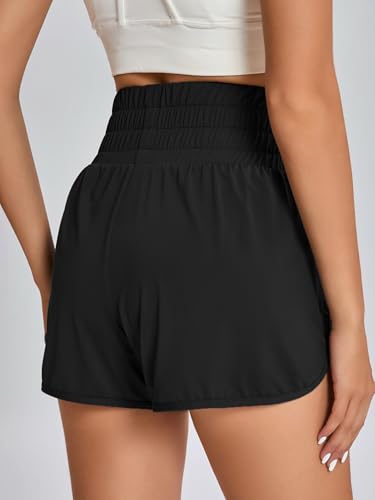 Yilisha Women High Waisted Swim Shorts Tummy Control Swim Bottoms Swimming Shorts with Liner Zipper Pocket2