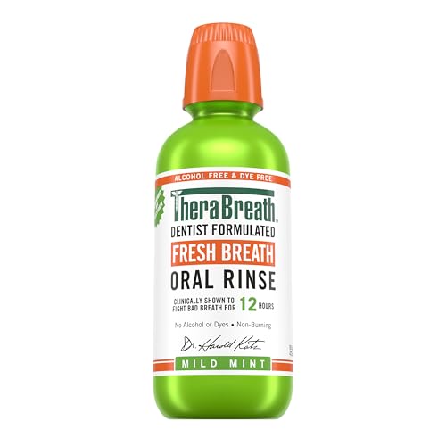 THERABREATH Dentist Formulated Fresh Breath Oral Rinse Mild Mint (Alcohol-Free) 473ml