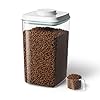 Ankou Dog Food Storage Container with 130ml Scoop – 4L/4.2qt Airtight Dog Food Container for Kibble & Treats, BPA-Free Cat Food Storage Container, Stackable Pop Lid Plastic Container with Lid
