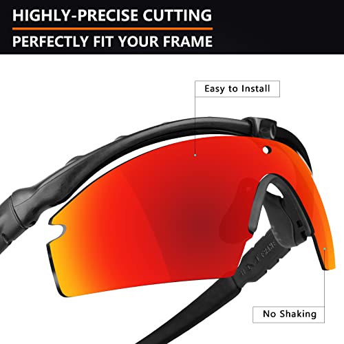 Image of Alphax Polarized Replacement Lenses for Oakley Si M Frame 3.0 OO9146 Sunglasses - Glare Reduction | Precision Cutting